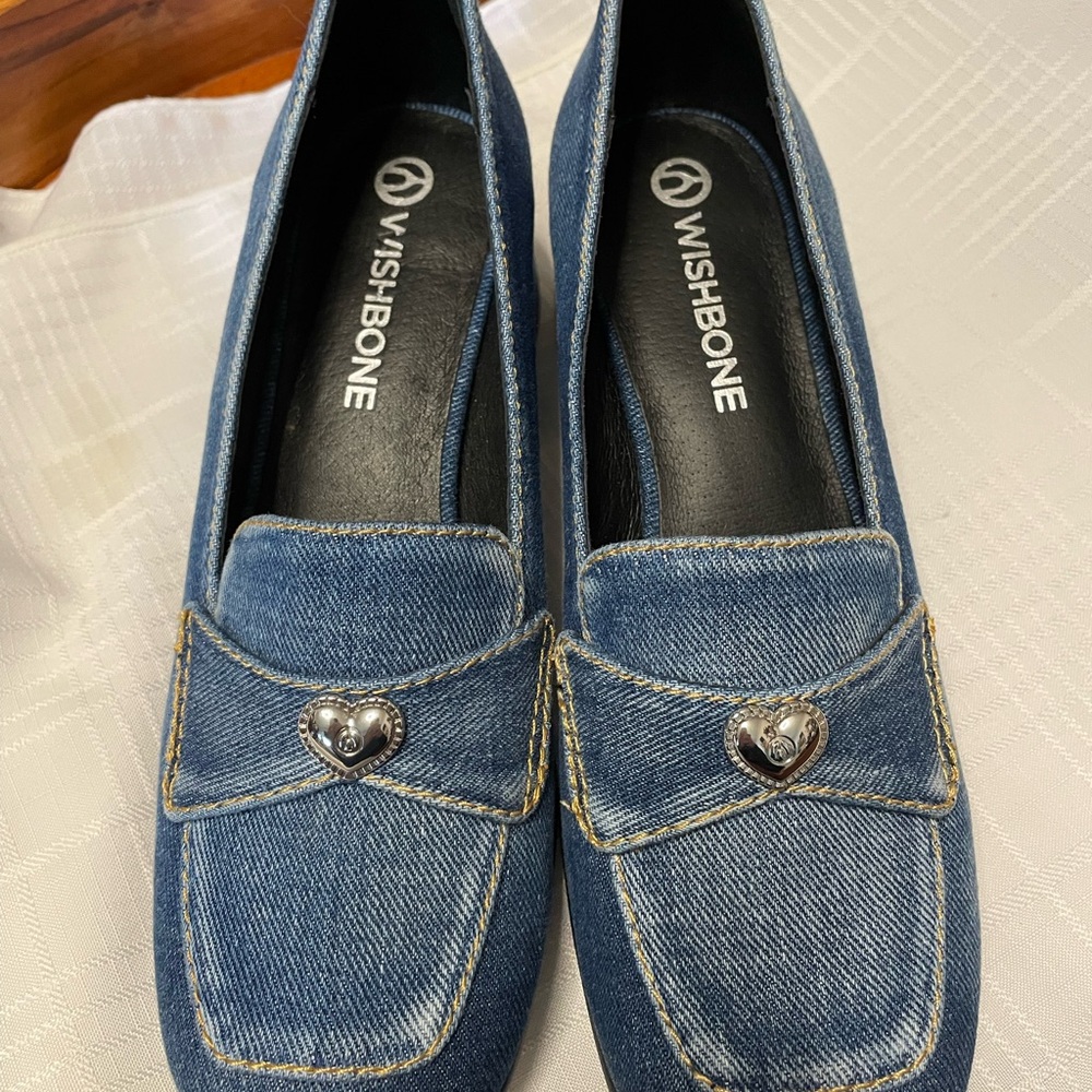 New Browns Wishbone Women's Denim platform heels